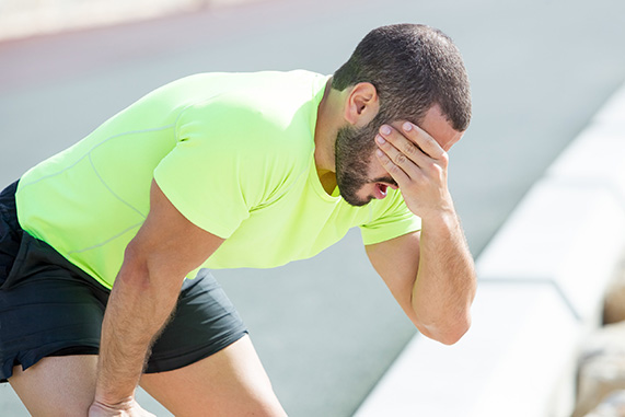 Runner feeling tired